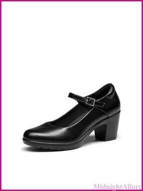 Mary Jane Heels with Arch Support Cushioned Block Heel